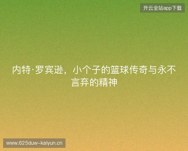 内特·罗宾逊，小个子的篮球传奇与永不言弃的精神